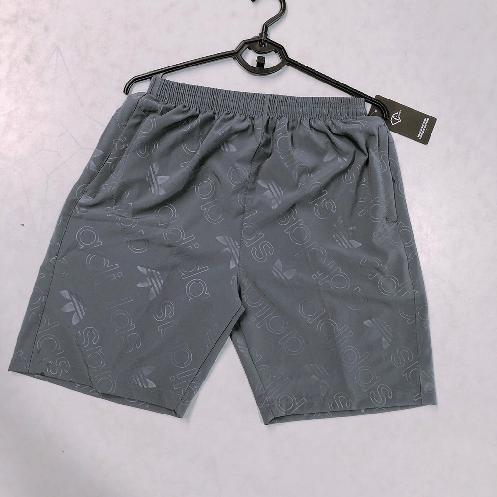 Quần Đùi Nam Họa Tiết 3D Dập nổi Chất vải Gió co dãn Không Nhăn Không Xù có túi khóa và dây rút