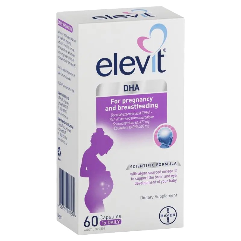 Viên uống bổ sung DHA cho bà bầu, phụ nữ mang thai Elevit DHA For Pregnancy & Breastfeeding Úc 60 viên Úc