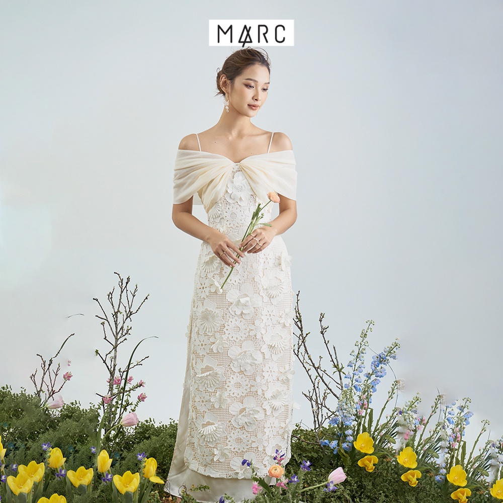 Áo dài cách tân nữ MARC FASHION cách điệu vai Hy Viên FASH120422