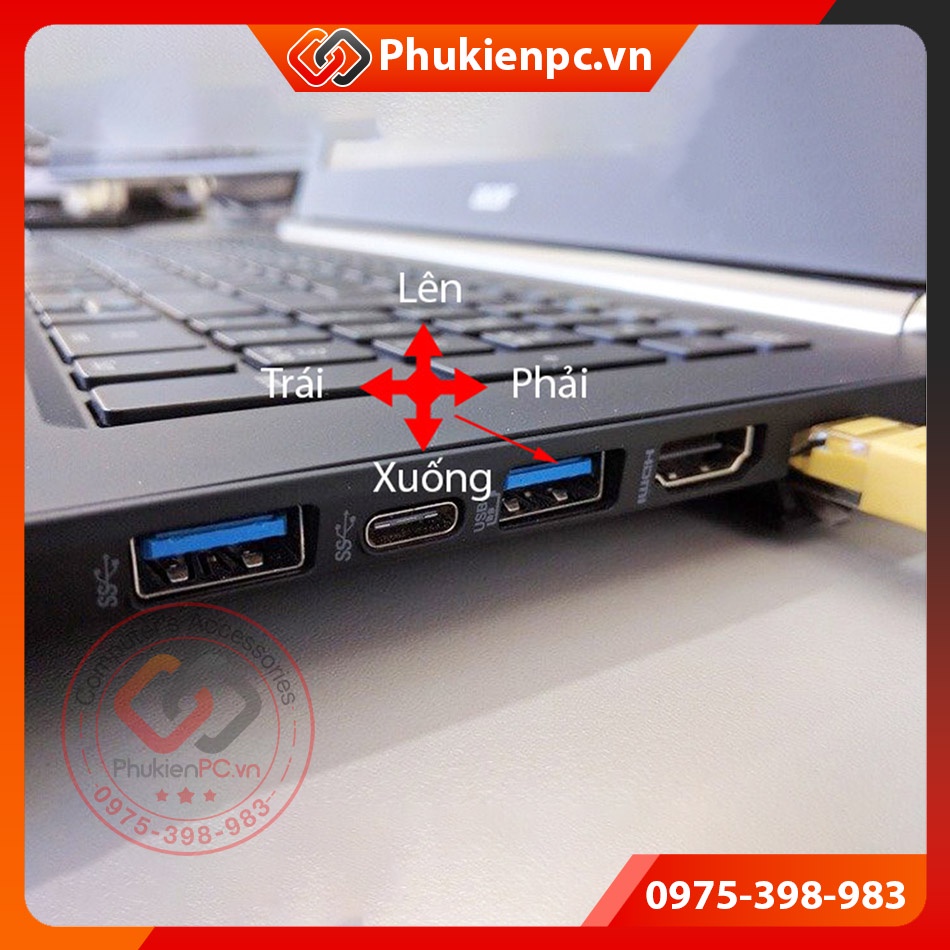 Cáp nối dài USB 3.0 bẻ góc 90 độ UP Down Left Right 30cm cho máy công nghiệp thiết bị điện tử máy tính PC Laptop cáp sạc