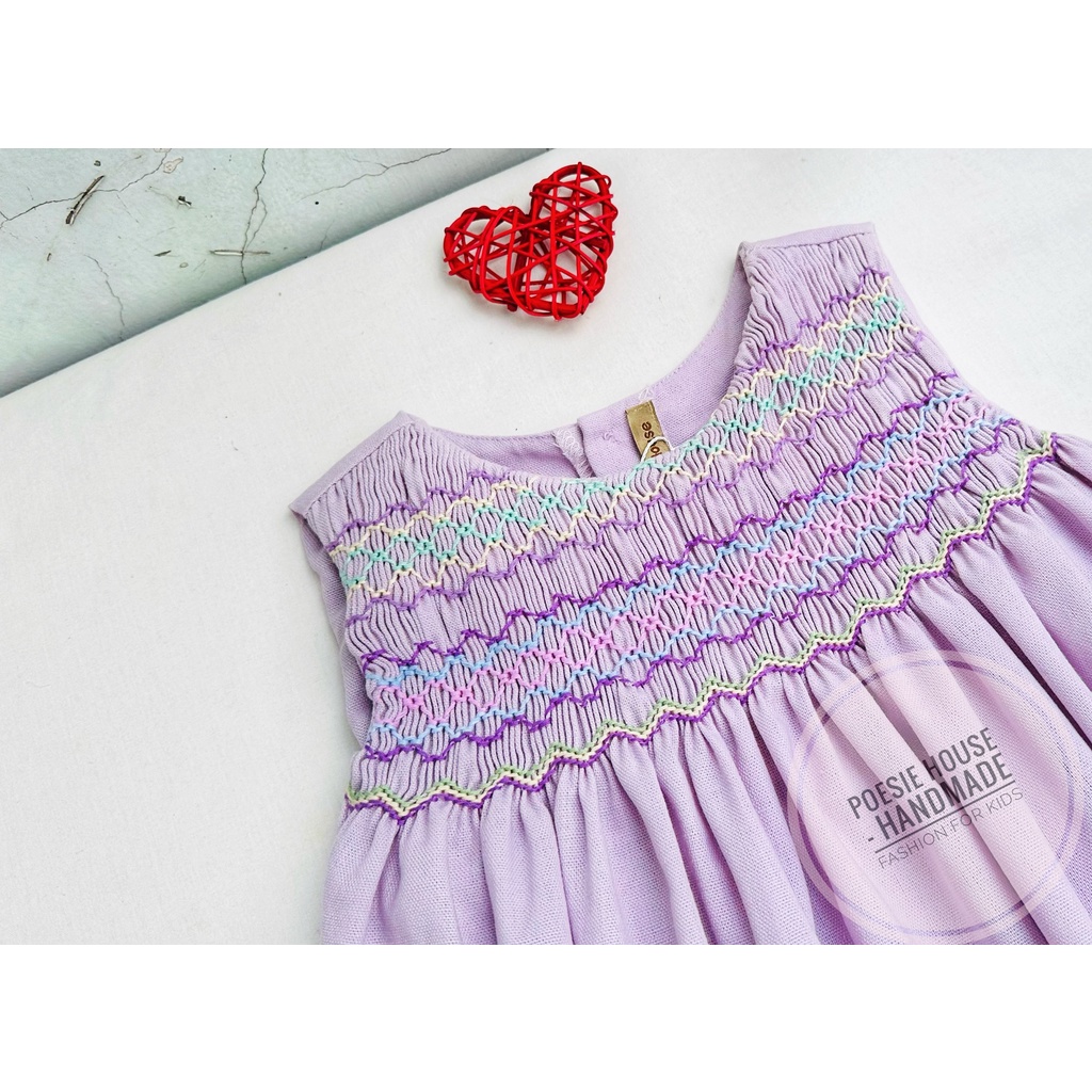 Đầm xích móc  tím khoai môn