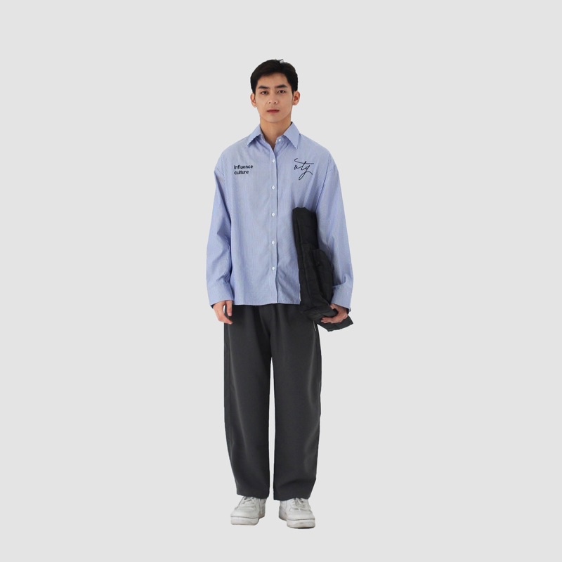 OTG STRIPED LONG SLEEVE SHIRT | Áo sơ mi dài tay kẻ sọc oversize