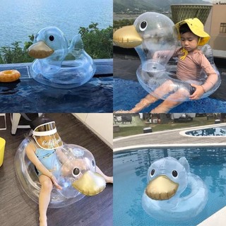Phao bơi cho bé hình con vịt phao bơi chống lật cho bé phao bơi trong suốt