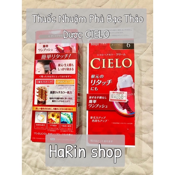 Thuốc Nhuộm Phủ Tóc Bạc Thảo Dược CIELO (dạng Kem) 80gam