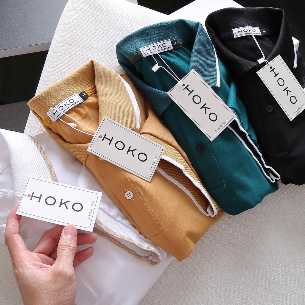 (FREESHIP) ÁO THUN NAM CỔ TRỤ , TAY NGẮN ĐỦ MÀU THỜI TRANG HOKO PHONG CÁCH , HÀN QUỐC HOTTREND 2023