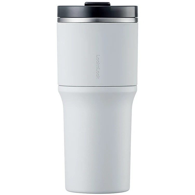 Bình giữ nhiệt LocknLock Metro Drive LHC4277S 650ml - Kèm ống hút và cọ rửa - Màu Trắng
