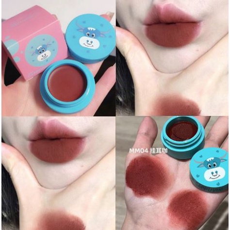 Son kem Cappuvini Zooland Lip Mud dạng hũ  dễ thương Cao Cấp