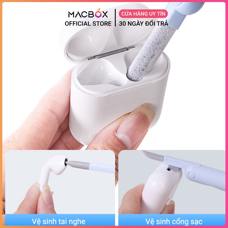 Bộ Dụng Cụ Vệ Sinh Laptop - Máy tính - Bàn Phím - Tai Nghe Airpod Đa Năng 7 in 1 Siêu Nhỏ Gọn Macbox