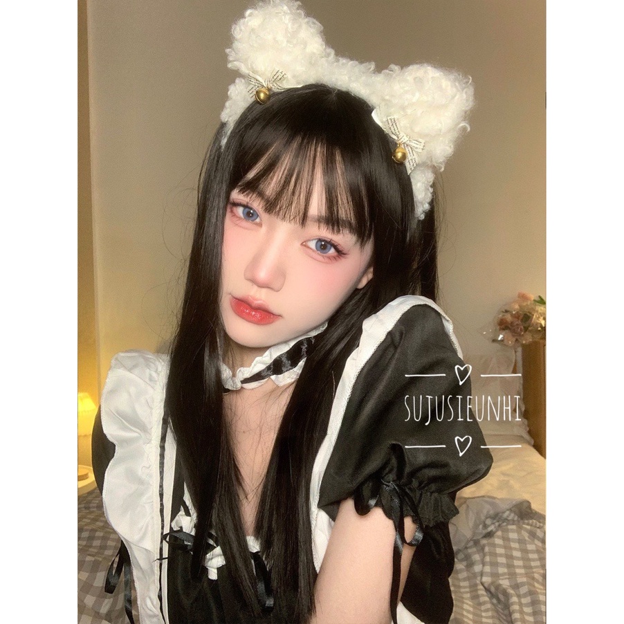 (4 màu) bờm tóc/ băng đô cài đầu tai gấu lông xù xinh xắn dễ thương