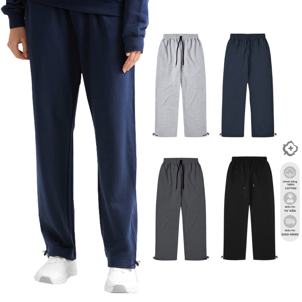 Quần Dây Rút Sweatpants Nam Form Rộng Ống Suông Lưng Bảng Dày - Chất Thun Nỉ Chân Cua Cotton 350GSM - Local Brand TNC