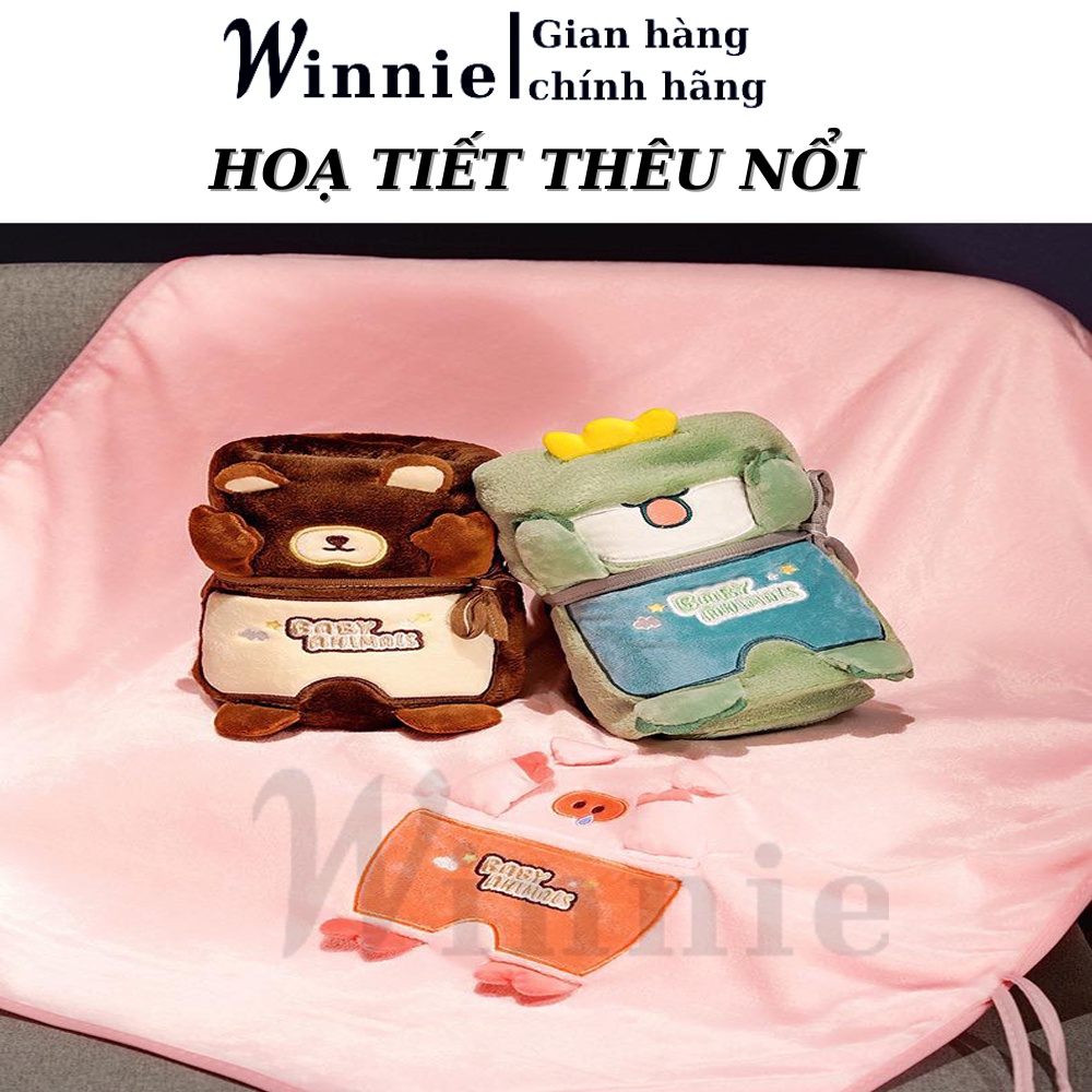 Chăn đắp văn phòng hình thú kiểu dáng dễ thương BINNIECUTE - Kích thưỡc 115x170cm