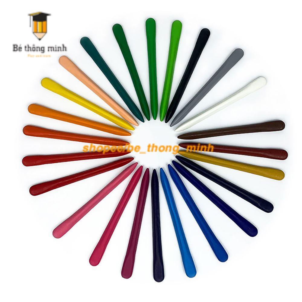Bộ 6 / 12 / 24 / 36 Bút Sáp Vẽ Màu Có Thể Rửa Sạch - bút  tam giác cho bé cầm đúng cách