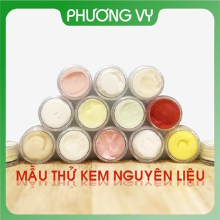 Mẫu thử kem nguyên liệu, kem nám, mỹ phẩm trắng da.