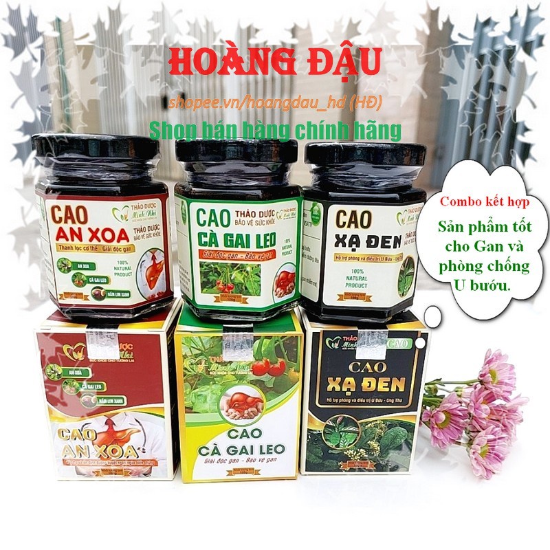 Cao Cà Gai Leo, Cao xạ đen, Cao An xoa (lọ 100g) giải độc gan, bảo vệ gan, phòng U bướu của Đông nam dược Minh Nhi