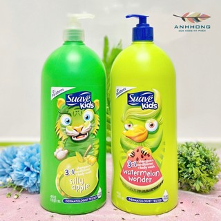 An toàn cho bé - Sữa tắm gội Suave Kids 1.18l