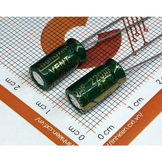 Tụ hóa 220uf 25v 6x12mm