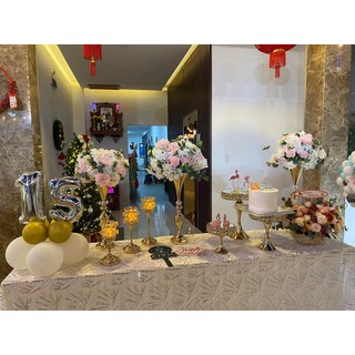 ✨ Chân Nến Bộ 3 Pha Lê Rubic ✨ Trang Trí Nhà Hàng, Khách Sạn, Quán Bar, Tiệc Cưới