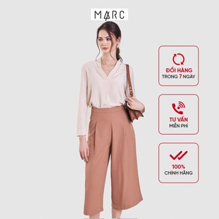 Áo sơ mi nữ MARC FASHION cổ V nhấn ly cổ CBSH023221