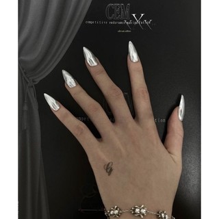 Nailbox Móng Úp Thiết Sẵn Mẫu Tráng Gương Bạc Full