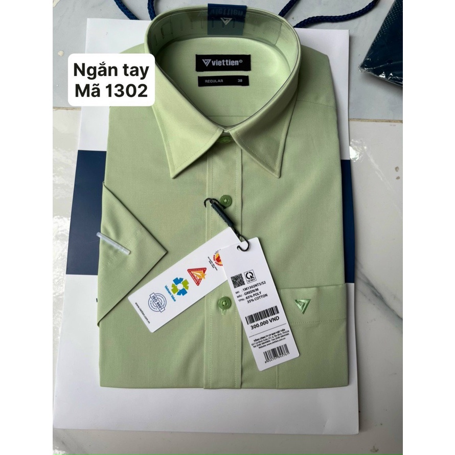 Áo sơ mi việt tiến ngắn tay giá 300k sale 205k