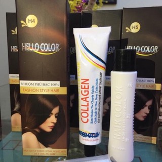 Kem Nhuộm tóc phủ bạc Hello Color 60g x2