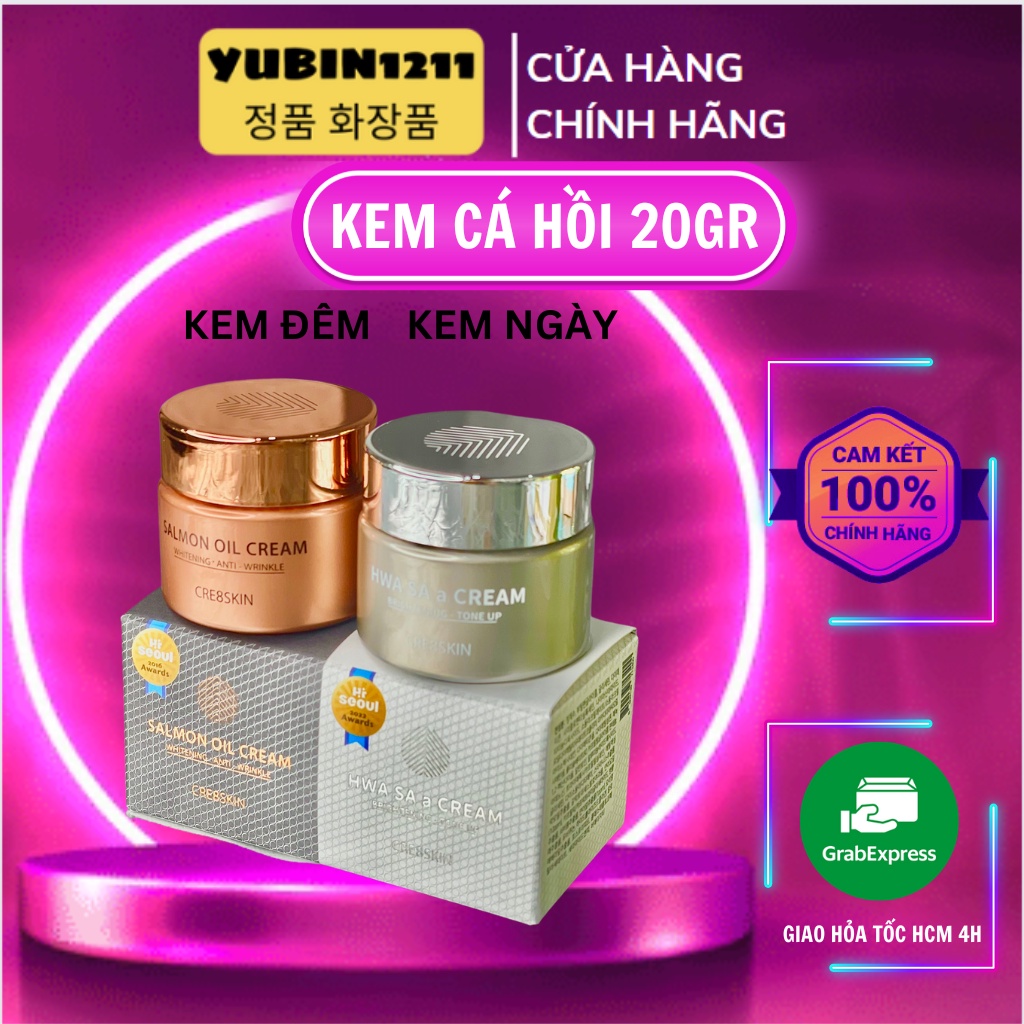 Kem cá hồi Salmon Oil Cream Cre8skin Hàn Quốc 80g