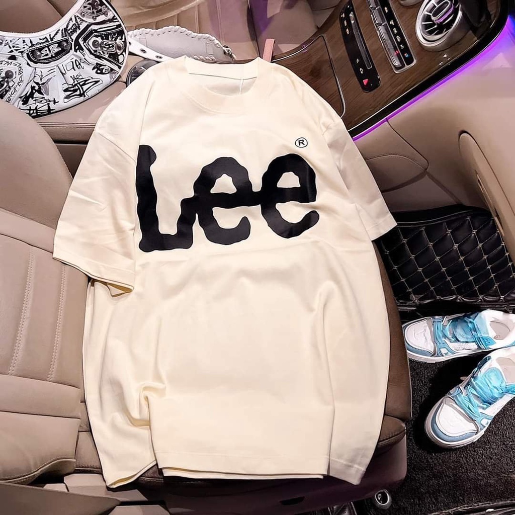Áo thun nữ LEE,áo phông cotton su chất trơn unisex form dáng thụng rộng tay lỡ chất màu đen đỏ trắng