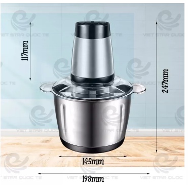 Máy xay thịt inox không gỉ 4 lưỡi YM-102 - Hàng Chính Hãng