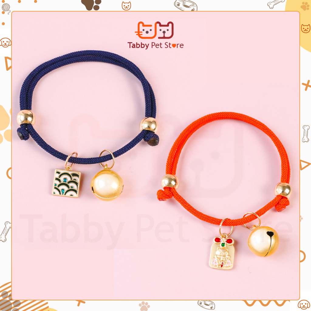Vòng cổ cho chó mèo thú cưng charm có chuông cute cao cấp giá rẻ - Tabby Pet Store