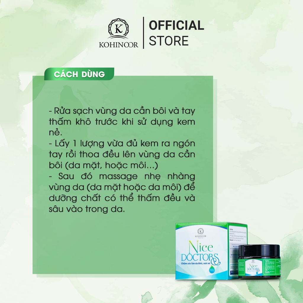 Kem nẻ dưỡng ẩm Nice Doctor Kohinoor 50g