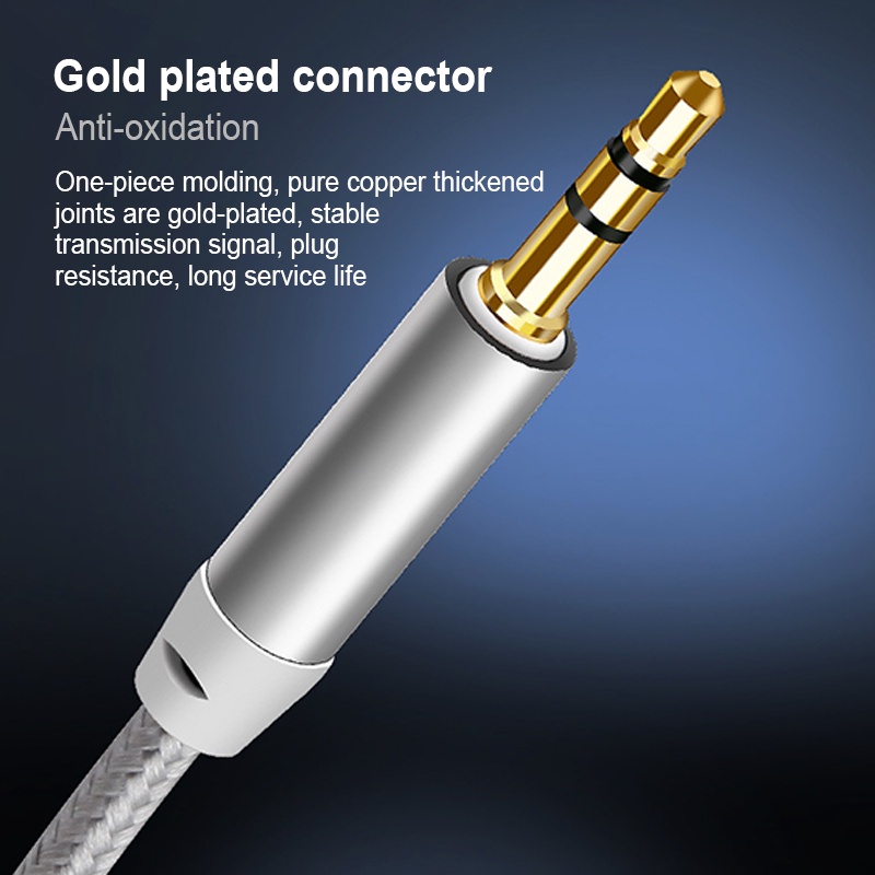 Dây AUX Kết Nối Loa 2 đầu 3.5mm, Jack dành cho audio kết nối âm thanh laptop, điện thoại