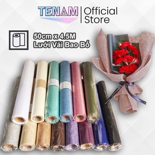  Cuộn Lưới Gói Hoa Vải Bao Bố - Giấy Bó Hoa Lưới Thô - Giấy Gói Đẹp 50cm 
