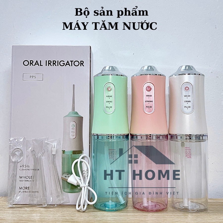 Tăm Nước Oral Irrigator Chính Hãng Nội Địa Máy Tăm Nước Cầm Tay Vệ Sinh Răng 4 Đầu Tăm Bình Chứa 220ML | BigBuy360 - bigbuy360.vn