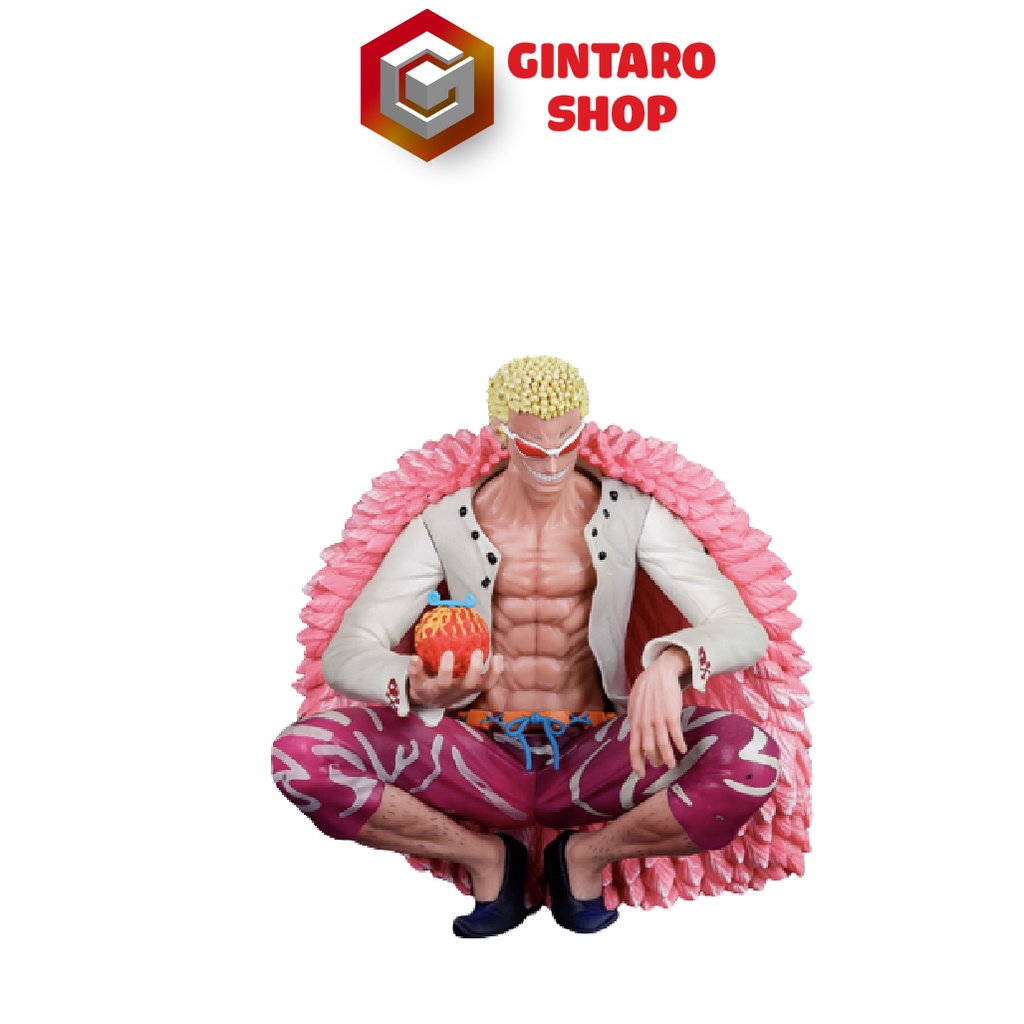 Mô hình One Piece Doflamingo tư thế ngồi cầm trái ác quỷ cực ngầu và nét, Mô hình nhân vật Doflamingo cao 15.5 cm