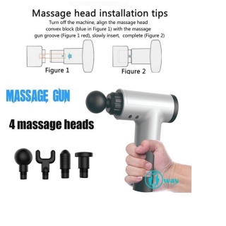 Máy massage cầm tay cổ vai gáy 4 đầu 6 chế độ, Máy đấm lưng rung mát xa giúp giãn cơ bắp đùi chân PK-STORE