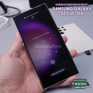 Miếng dán cường lực Samsung S21 S22 S23 Ultra 5G Zacase / Zeelot keo UV cao cấp