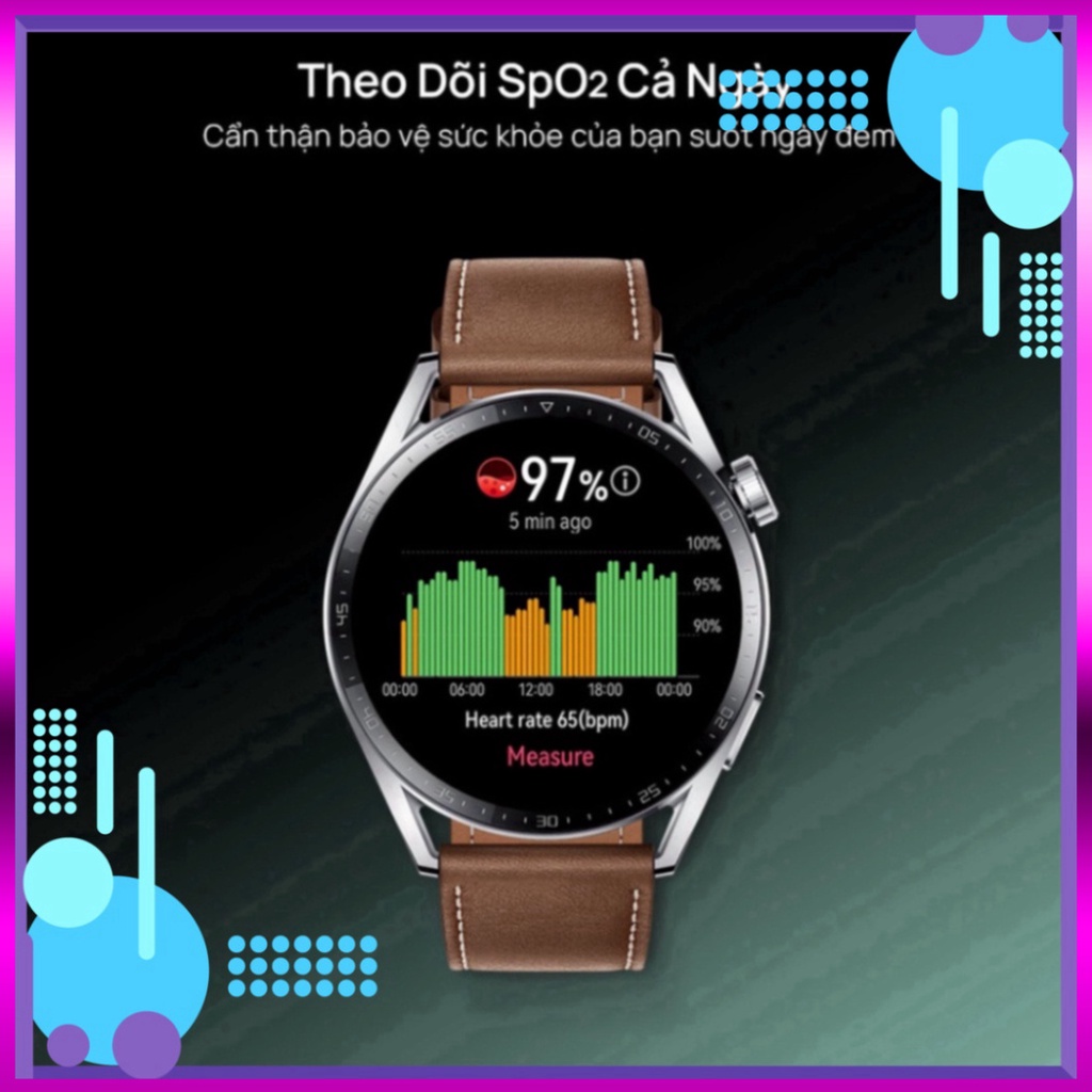 Đồng Hồ Thông Minh HUAWEI WATCH GT 3 46mm |Theo Dõi Spo2| Huấn Luyện Viên Chạy Bộ AI ( sale ) Miễn phí giao hàng . . .