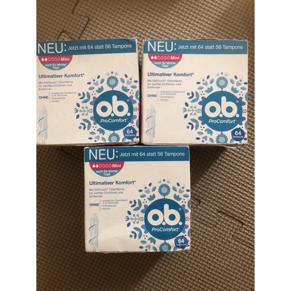 Băng vệ sinh Tampon Ob, Tampon Jesse đủ size, hàng nội địa Đức
