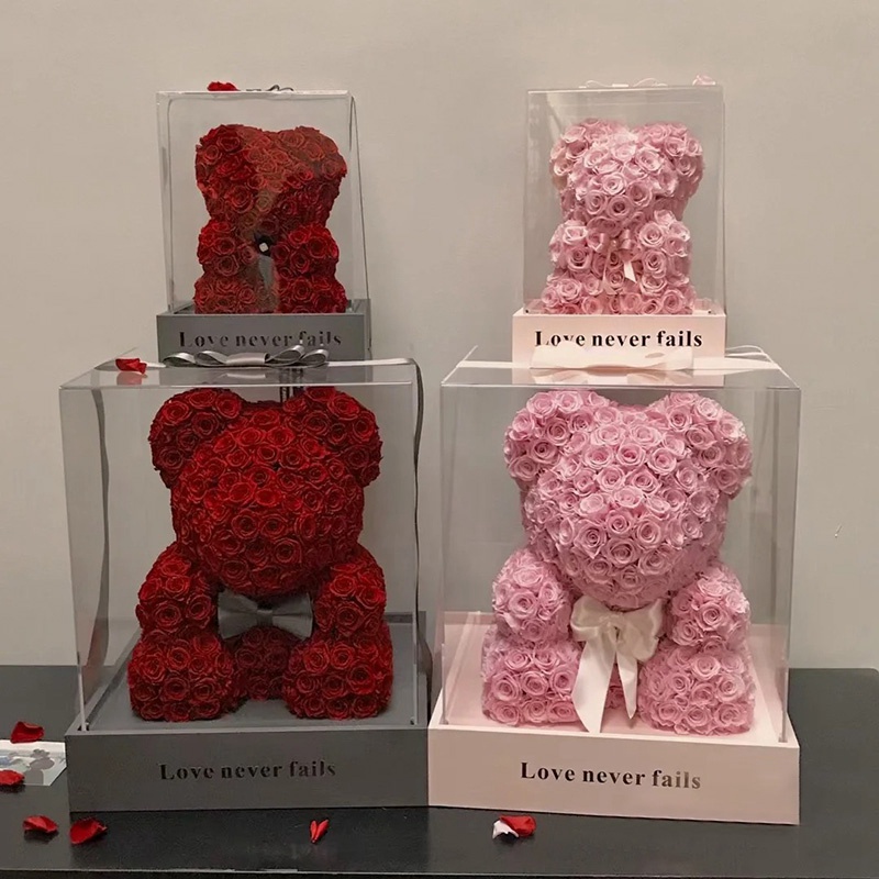 Set 50 Gấu Bông Hồng Giả Bằng Xốp Dùng Để Trang Trí