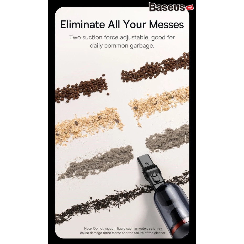 Máy Hút Bụi Cầm Tay Baseus A7 Không Dây Dành Cho Ô Tô Và Gia Đình Sử Dụng Máy Hút Bụi Dung Tích Lớn