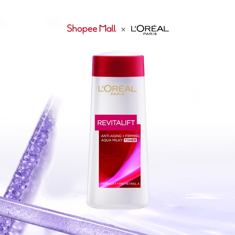 Nước hoa hồng se khít lỗ chân lông và săn chắc da L'Oreal Paris Revitalift Aqua Milky 200ml