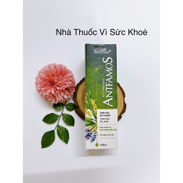 Xịt Tinh Dầu ANTFAMOS - Tinh Dầu Sả Chanh, Xua Muỗi, Côn Trùng, An Toàn Cho Trẻ Sơ Sinh (Lọ 100ml)