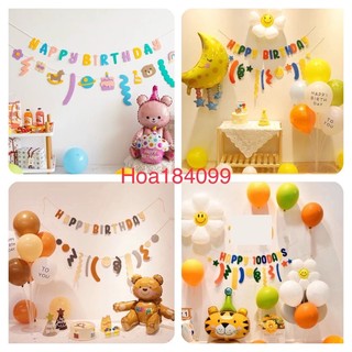 mẫu mới Dây chữ Happy Birthday vải dạ trang trí sinh nhật phong cách Hàn Quốc