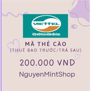 Thẻ cào Viettel 200k giá rẻ