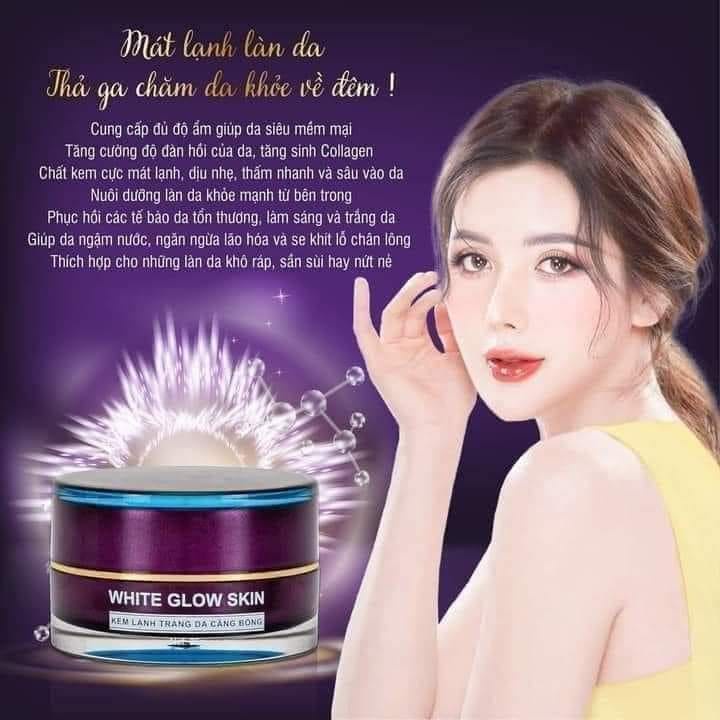 Kem face lạnh N Collagen White Glow Skin trắng da căng bóng ngậm nước tươi sáng 25g