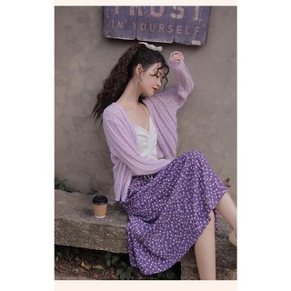sẵn 🌸 Chân váy hoa nhí tím mộng mơ | 𝑫𝒓𝒆𝒔𝒔 𝒃𝒚 𝑫𝒆 𝑷𝒐𝒔𝒚