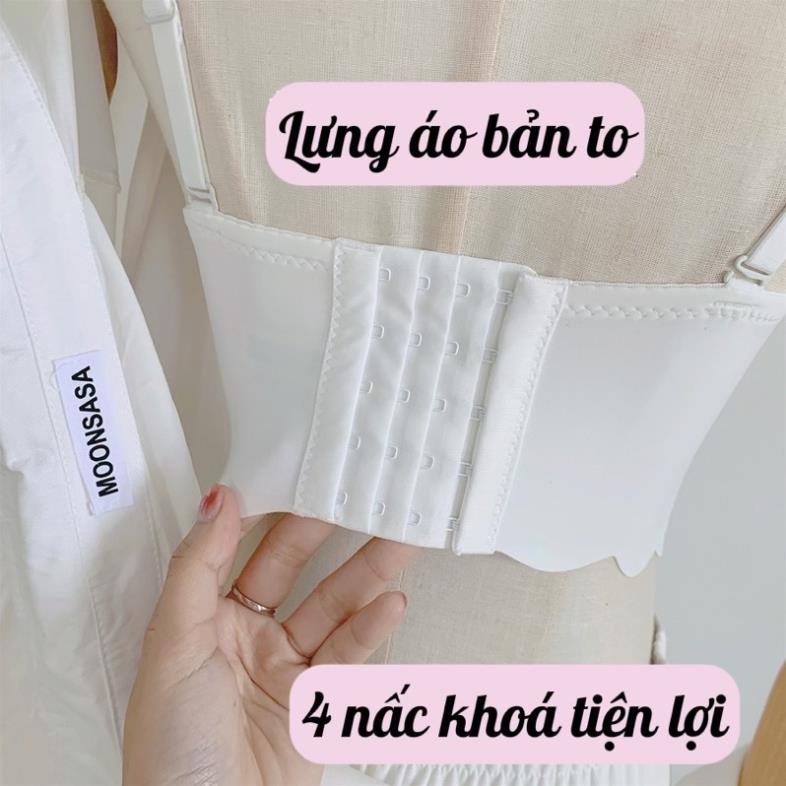 Áo Lót Nữ Viền Ren Croset Lụa Không Gọng Đệm Vừa Cao Cấp Softie 1609