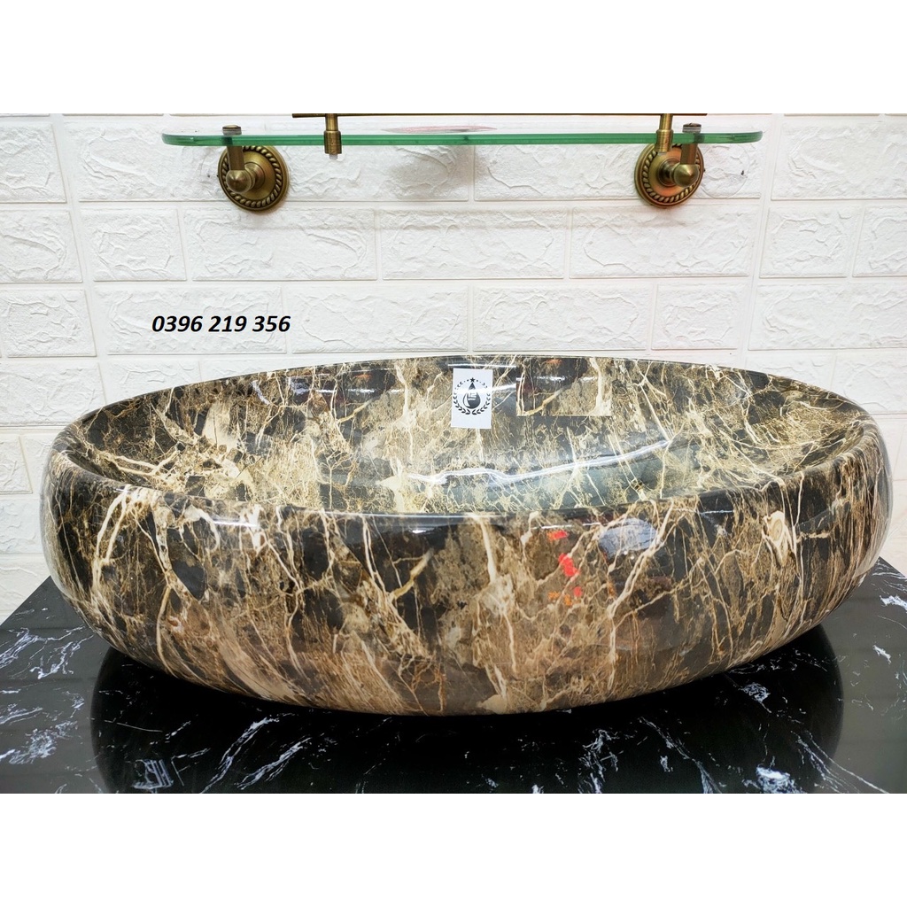 Lavabo nhà tắm elip vân đá-lavabo đẹp
