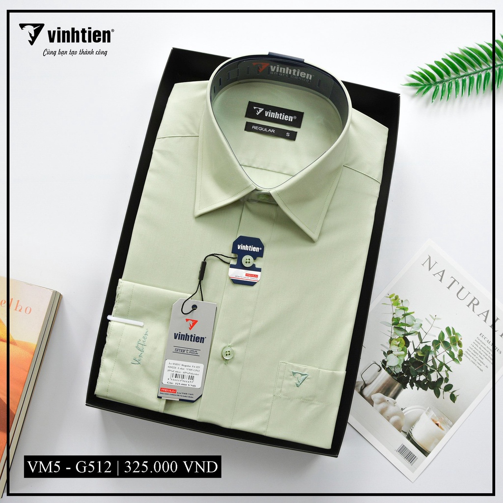 Áo Sơ Mi Dài Tay Trơn Màu Form Regular Vĩnh Tiến 325 - Nhiều Màu