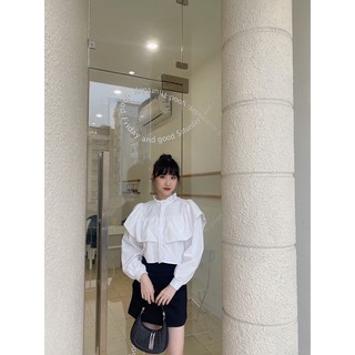 Sơ mi cổ tàu phối bèo 878